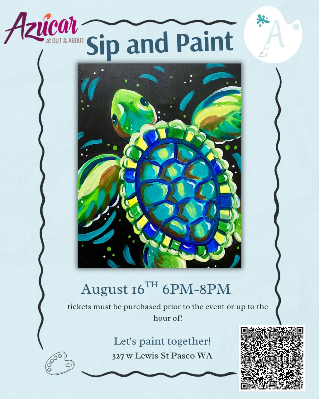 Paint and Sip with ArtwithAubrey flyer