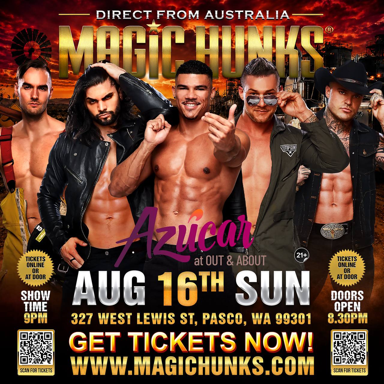 Magic hunks flyer