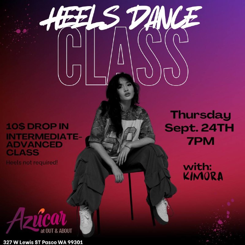 Heels dance class with Kimora flyer