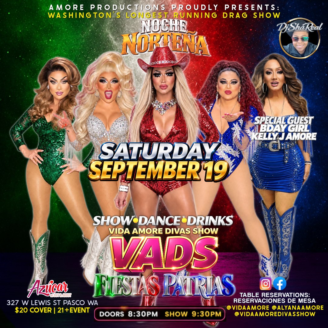 Vida Amore Divas Show Fiesta Patrias flyer