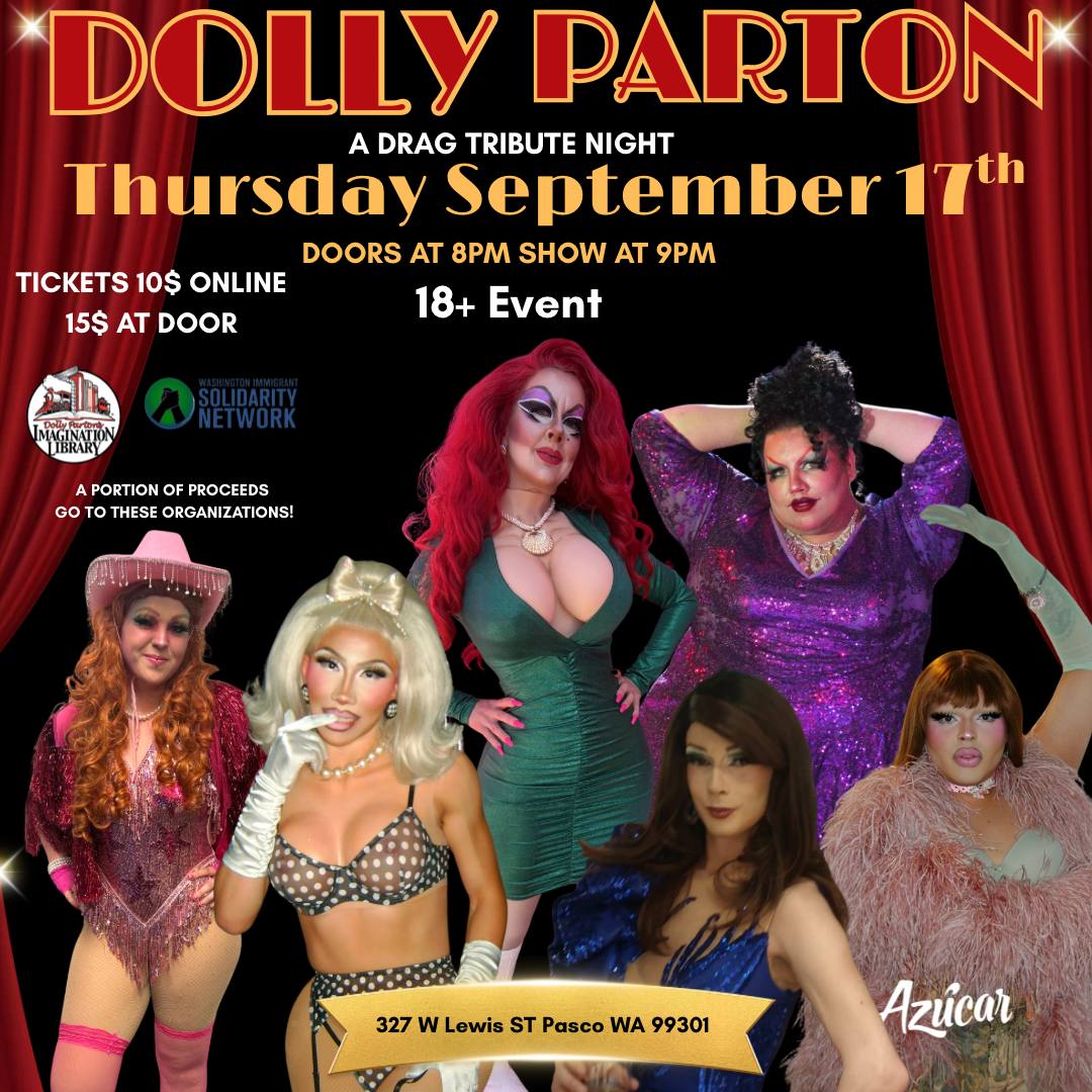 Dolly Parton; A drag Tribute Night flyer