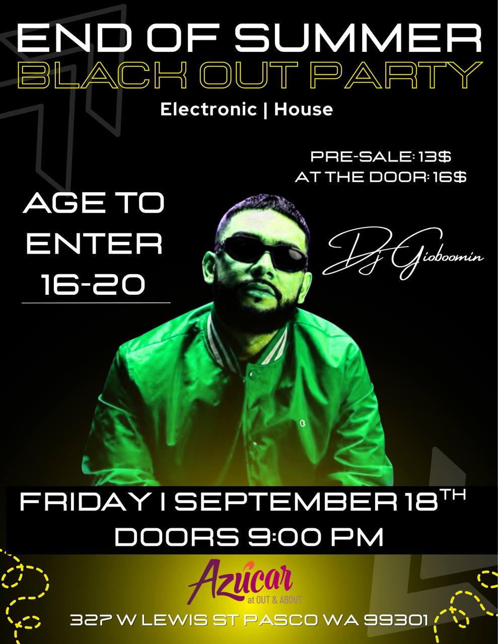 End of Summer Blackout Party flyer